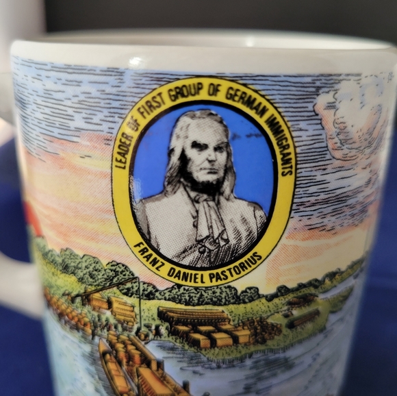 Vintage Gerzit W. Germany commemorative 300 Years of Germans in America Mug/Cup - Picture 6 of 10